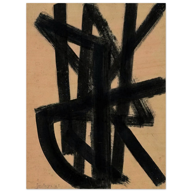 Pierre Soulages  Brou de noix 65 x 50 cm 1948  1948 Wood Print