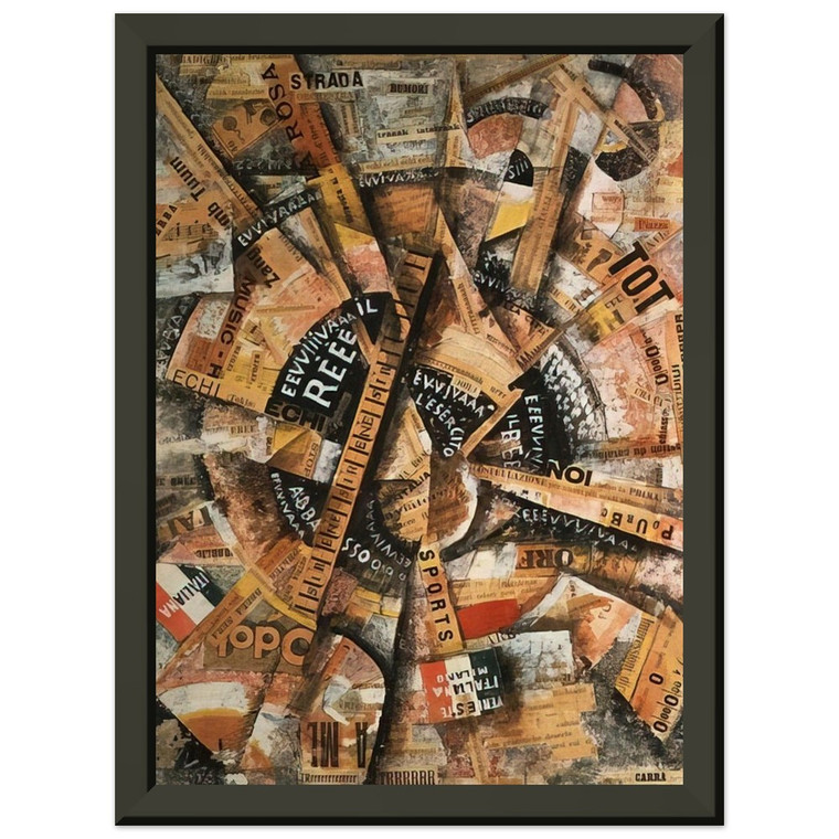 Carlo Carra 1914 Interventionist Freeword Painting