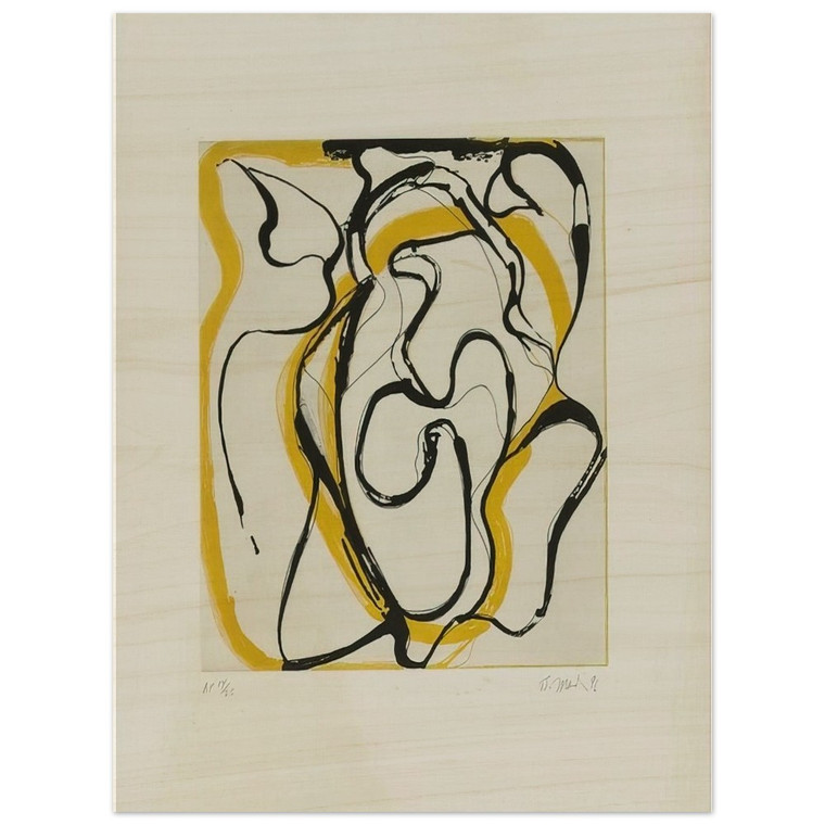 Brice Marden  Untitled  Abstract Expressionism N2 Wood Print