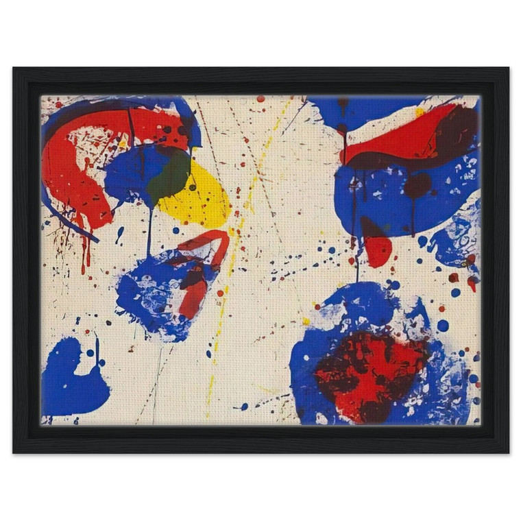 Sam Francis  Hurrah for the Red White and Blue Framed Canvas
