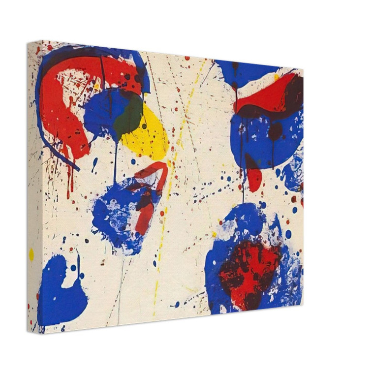 Sam Francis  Hurrah for the Red White and Blue Canvas