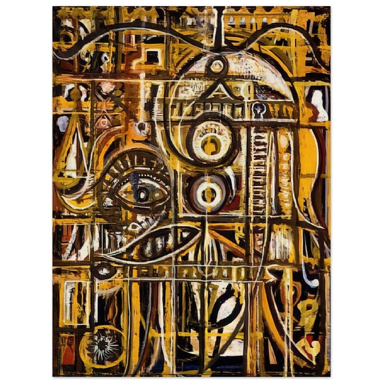Richard PousetteDart  Abstract Eye  1943 Wood Print