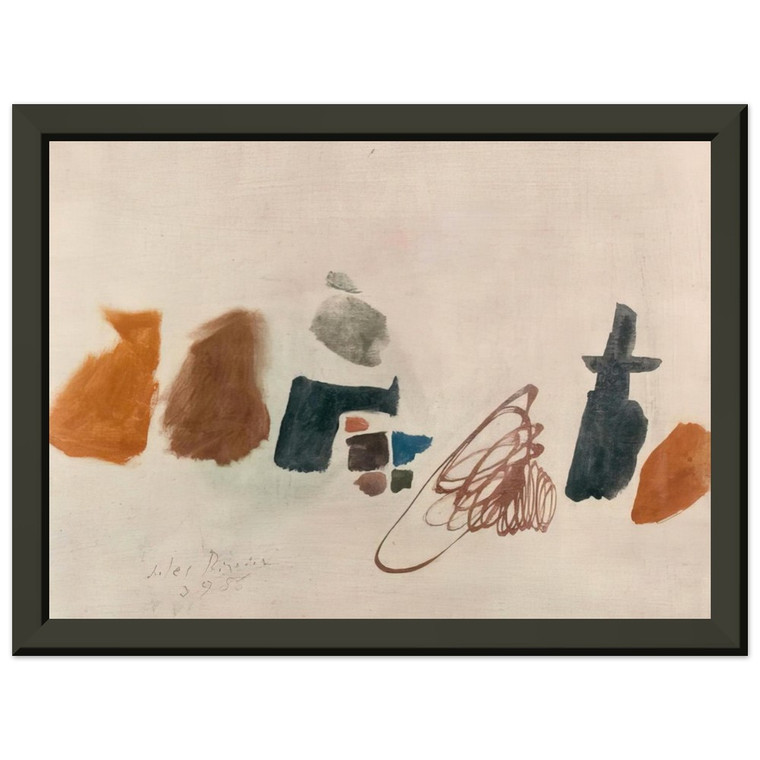 Julius Bissier  3956 II  1956 Premium Metal Framed Art Print / Poster