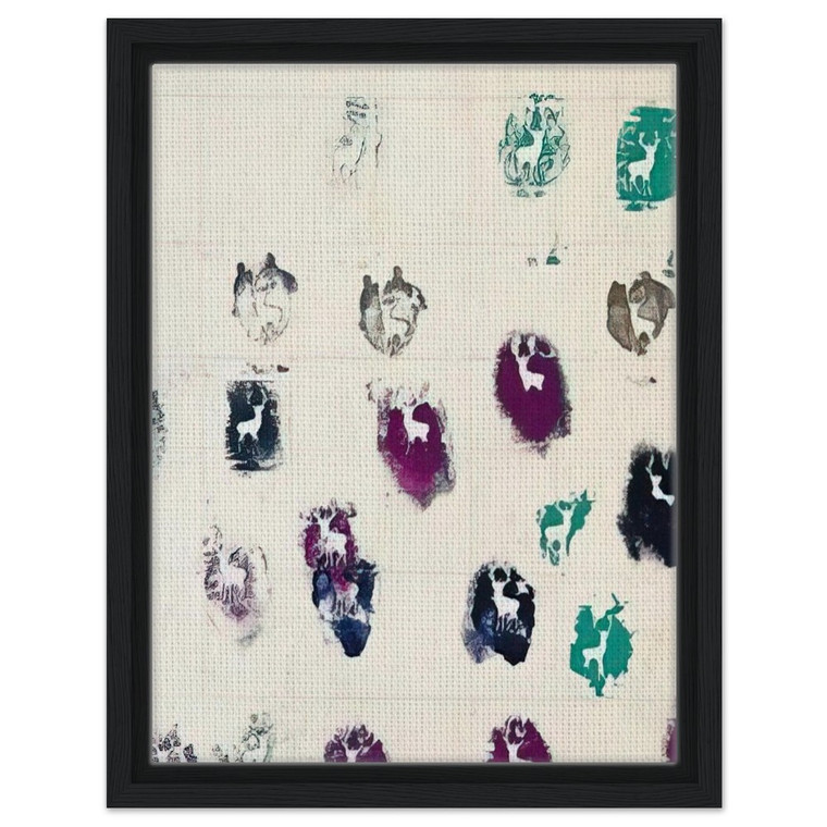 Alighiero Boetti  UNTITLED STAMBECCHI 1981 Framed Canvas