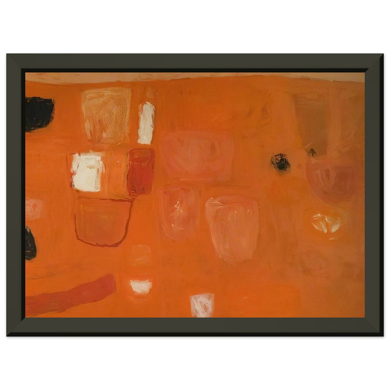 William Scott  Orange and Red  1957 Premium Metal Framed Art Print / Poster