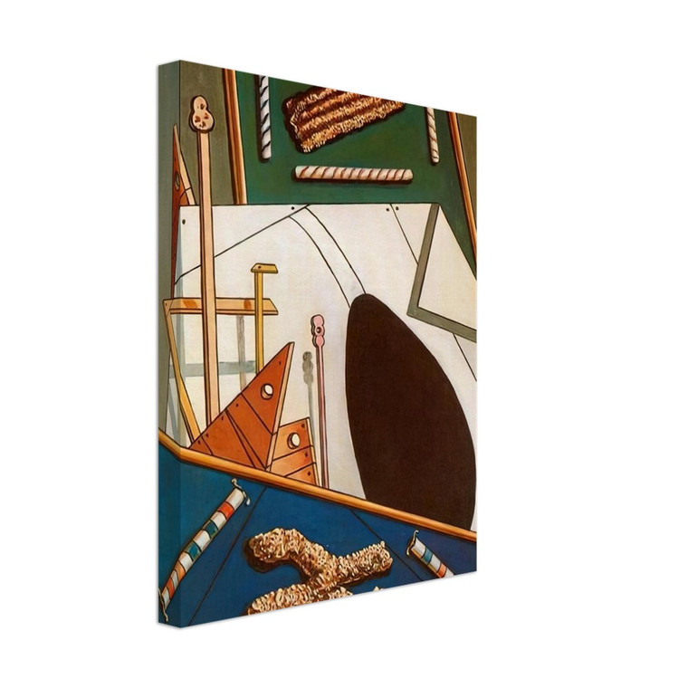 Giorgio de Chirico  METAPHYSICAL INTERIOR WITH BISCUITS Canvas