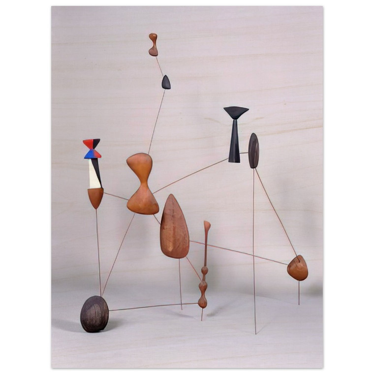 Alexander Calder  VERTICAL CONSTELLATION WITH BOMB 1943 Wood Print