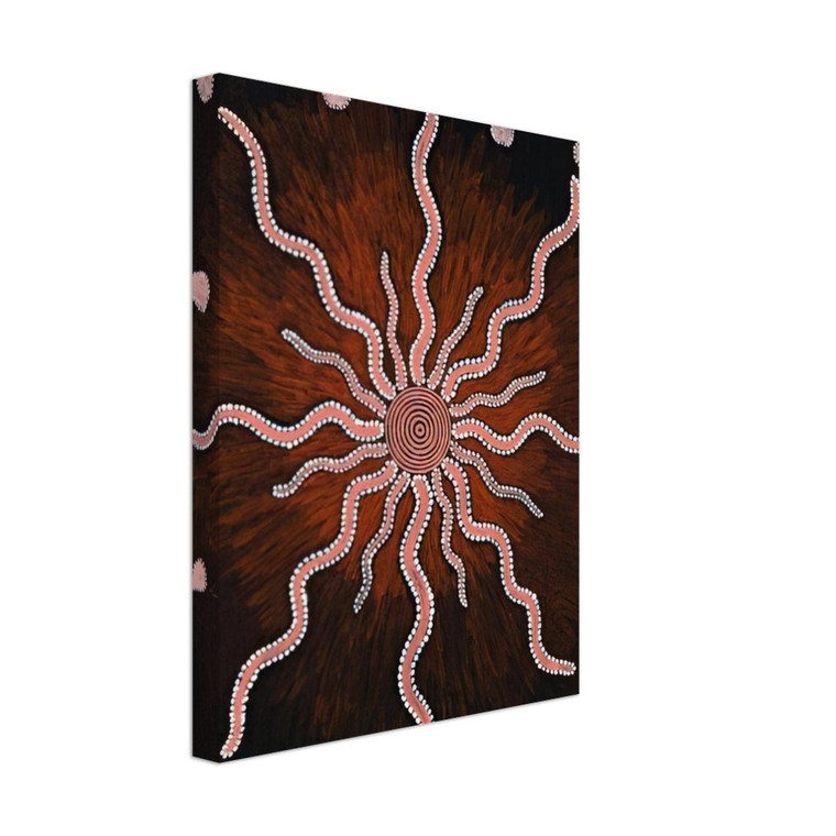 Clifford Possum Tjapaltjarri Bush Fire Dreaming Native Art Canvas