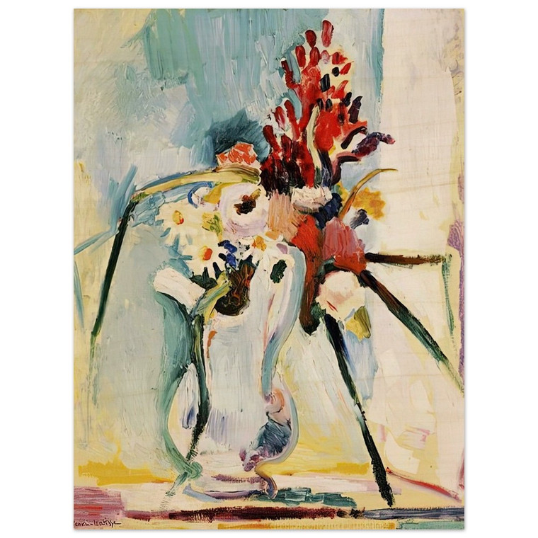 Henri Matisse  FLOWERS IN A PITCHER 1908 Wood Print