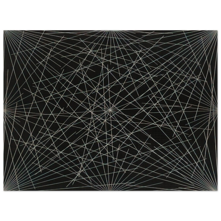 Sol LeWitt  Lines From Corners Sides  the Centre to Points on a Grid Wood Print
