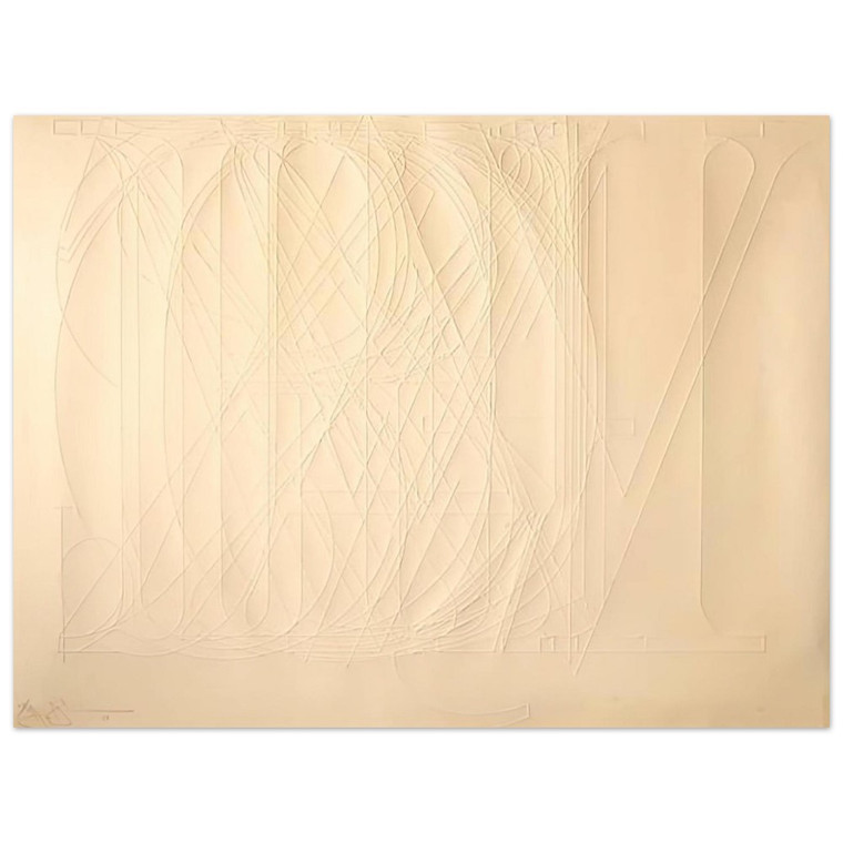 Jasper Johns  ALPHABET 1969 Aluminum Print