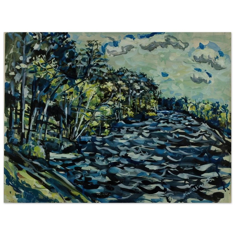 Ivan Albright  ST MARY S BLACK RIVER IS BLUE GEORGIA 1964 Aluminum Print