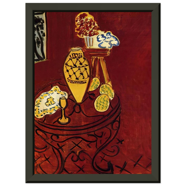 Henri Matisse Interior in Venetian Red 1946 Metal Framed Print