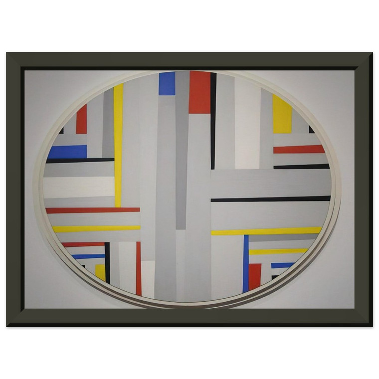 Fritz Glarner Relational Painting Tondo Neoplasticism Metal Framed Print