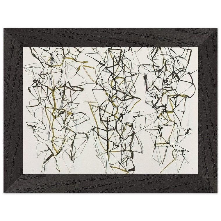 Brice Marden  Untitled with Green  1989 Premium Wooden Framed Art Print / Poster