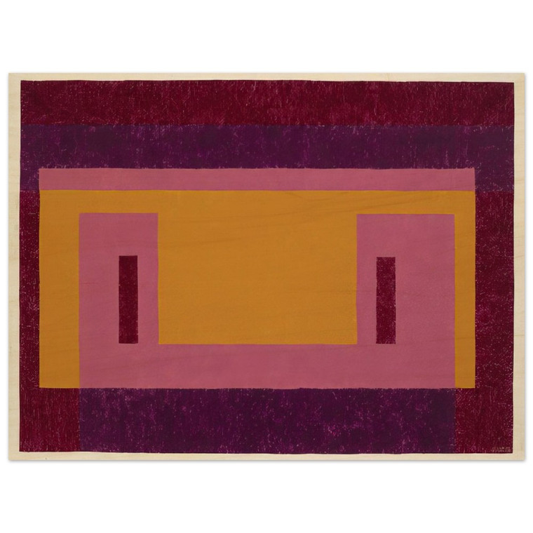 Josef Albers  VARIANT ADOBE FAMILIAR FRONT 1948 Wood Print