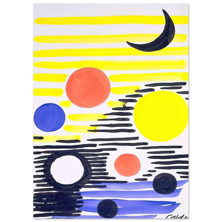 Alexander Calder  7 CIRCLES ABSTRACT 1966 Fine Art Poster / Art Print