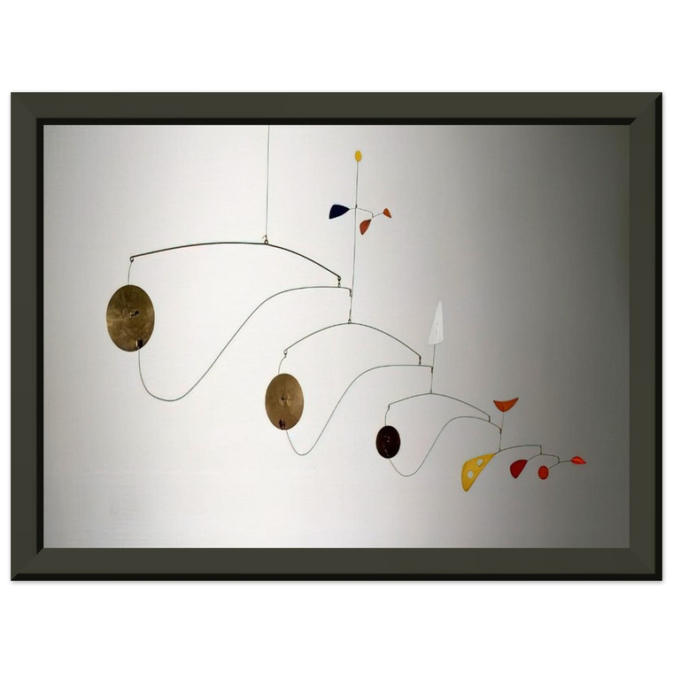 Alexander Calder  TRIPLE GONG 1948 Premium Metal Framed Art Print / Poster