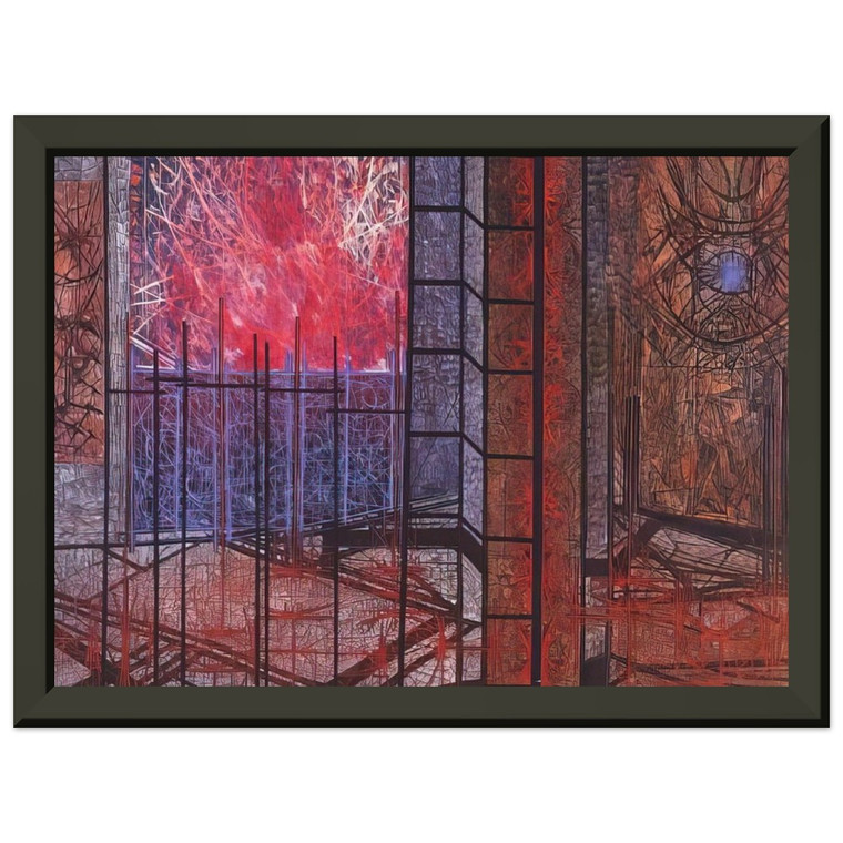 Jimmy Ernst  Chronicle  1964 Premium Metal Framed Art Print / Poster