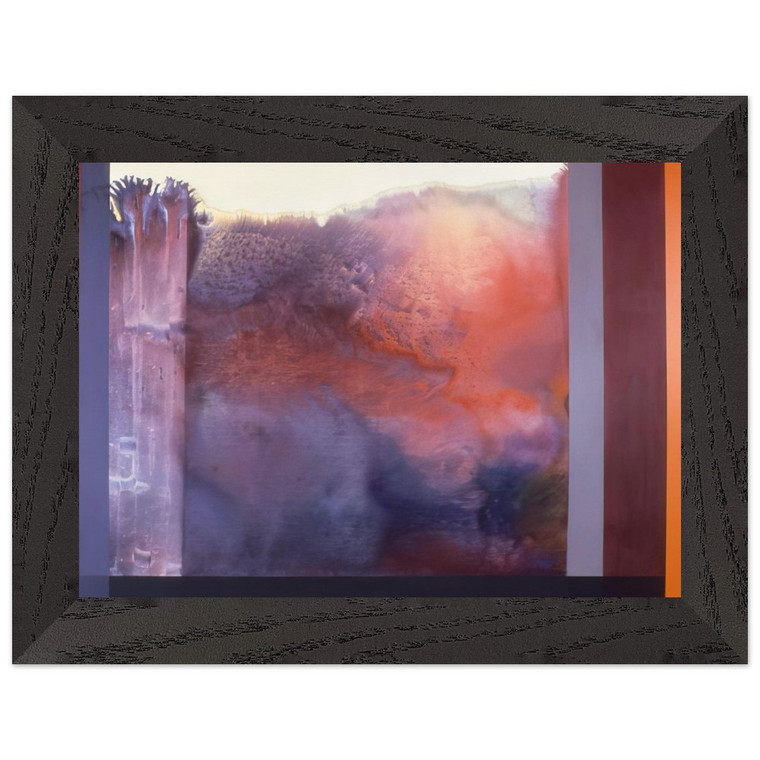 Ronnie Landfield  Roses Painting  1986 Premium Wooden Framed Art Print / Poster