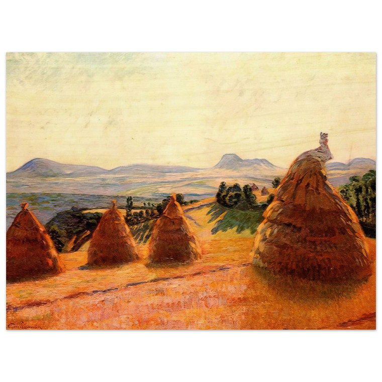 Armand Guillaumin  Plateau Bromont at Pontgibaud Puy de Dome Wood Print