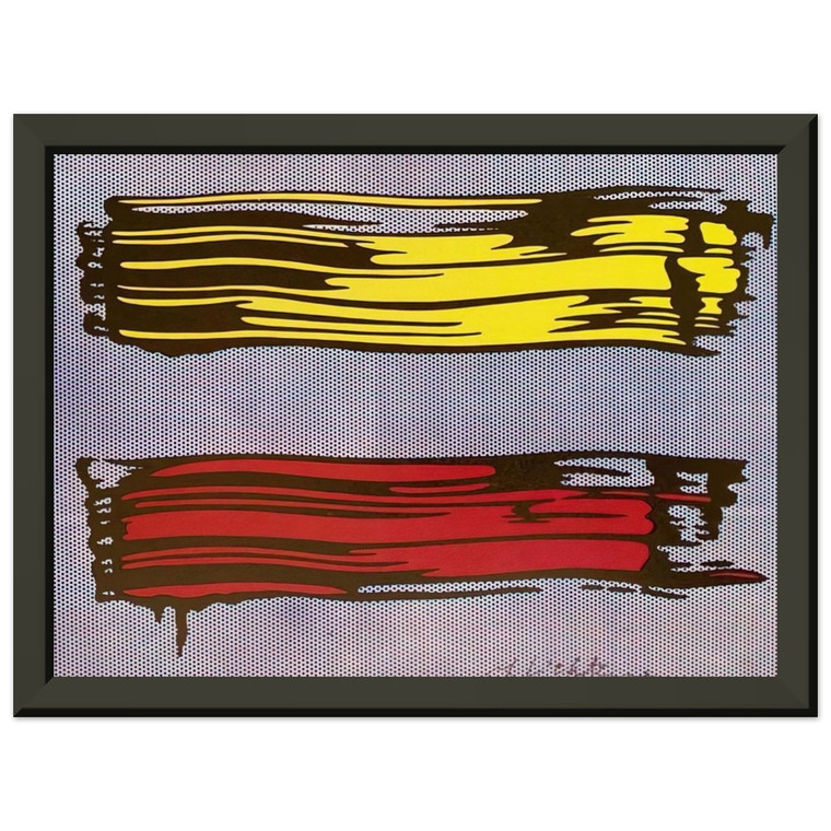Roy Lichtenstein YELLOW AND RED BRUSHSTROKES 1966 Metal Framed Print