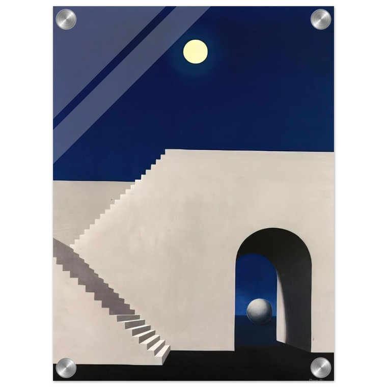 Rene Magritte  ARCHITECTURE AU CLAIR DE LUNE 1956 Acrylic Print