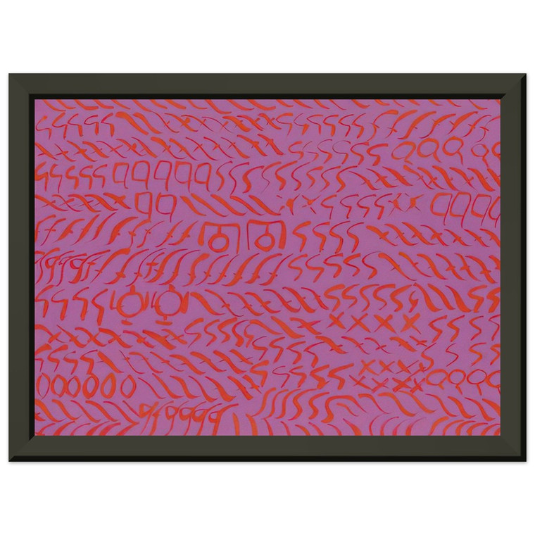 Carla Accardi  Viola Rosso  1969 Premium Metal Framed Art Print / Poster