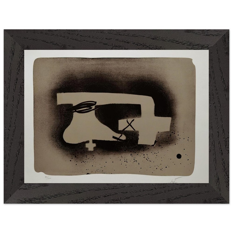 Antoni Tapies  ERINNERUNGEN I 1988 Premium Wooden Framed Art Print / Poster