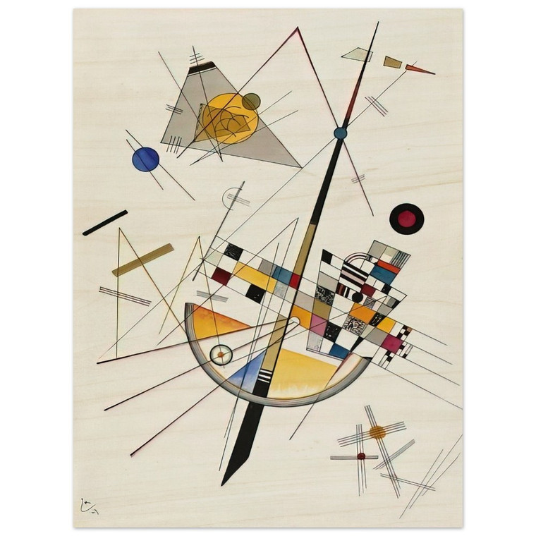 Wassily Kandinsky  DELICATE TENSION NO 85 1923 Wood Print