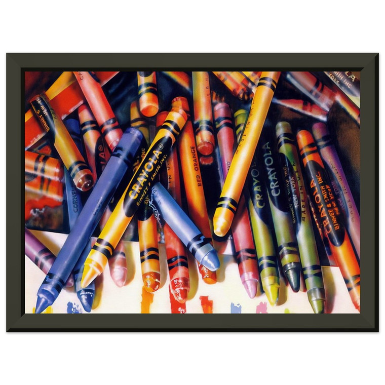 Audrey Flack  CRAYOLA 1973 Premium Metal Framed Art Print / Poster