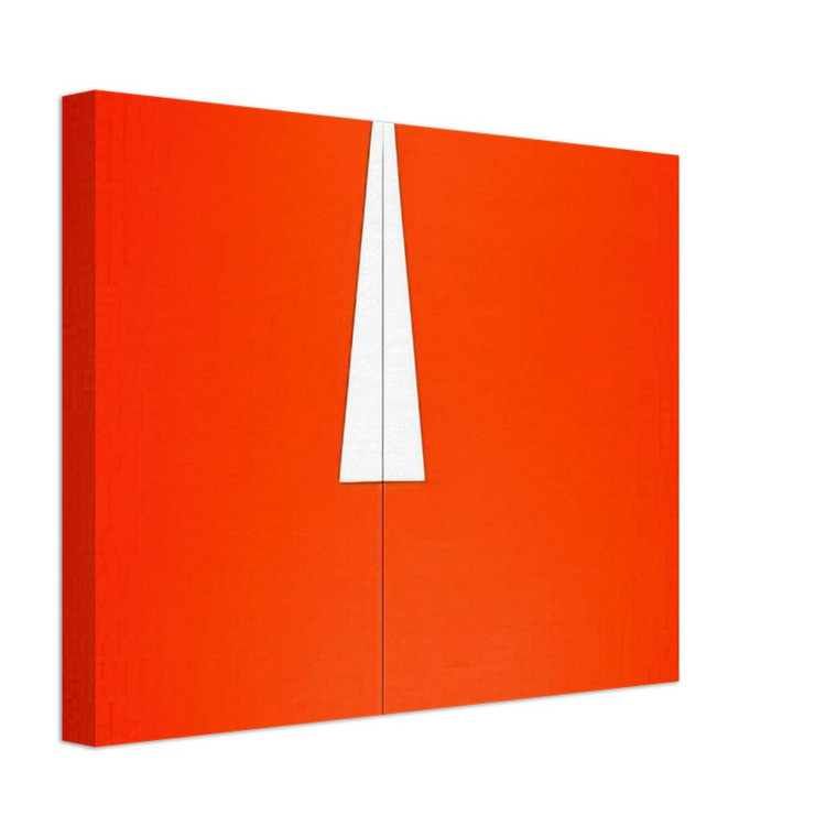 Carmen Herrera  Red with White Triangle  1961 Canvas