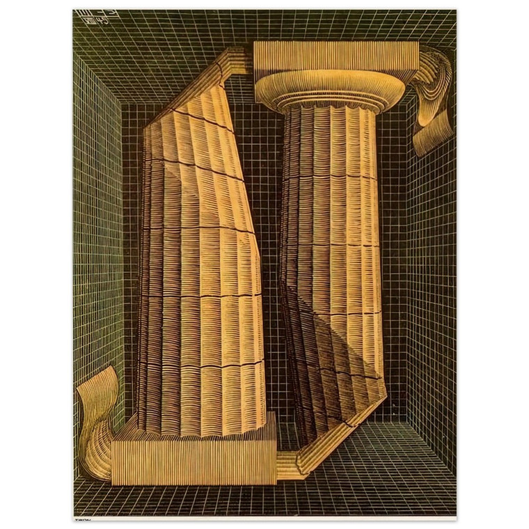 MC Escher  DORIC COLUMNS Wood Print