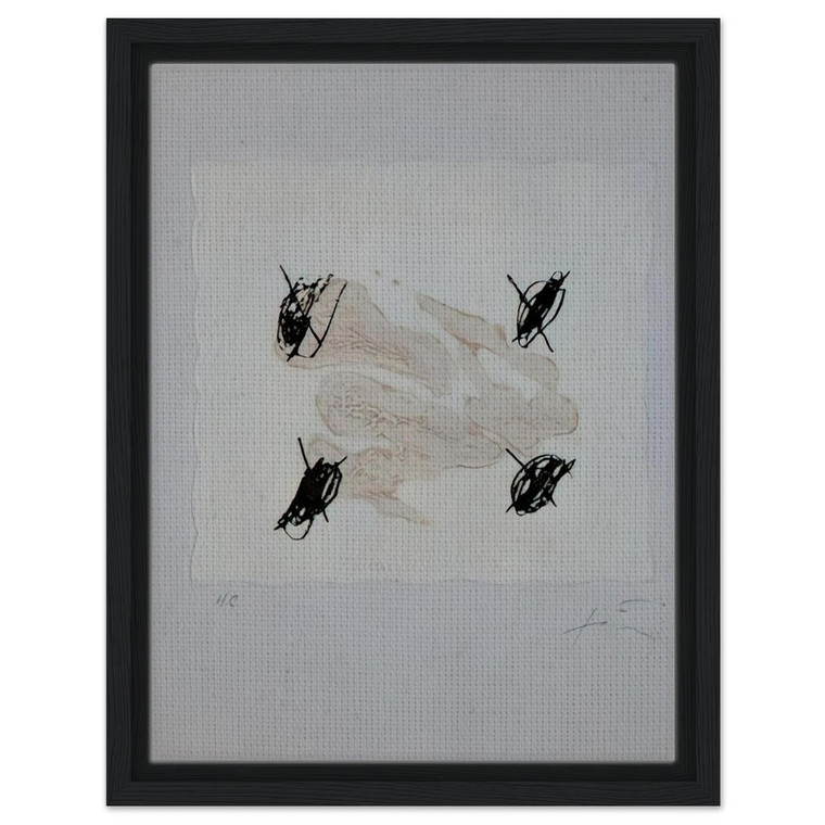 Antoni Tapies  PETRIFICADA PETRIFICANTE II 1978 Framed Canvas