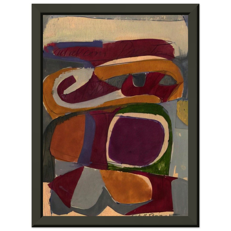 Will Barnet Untitled c1959 Premium Metal Framed Art Print / Poster