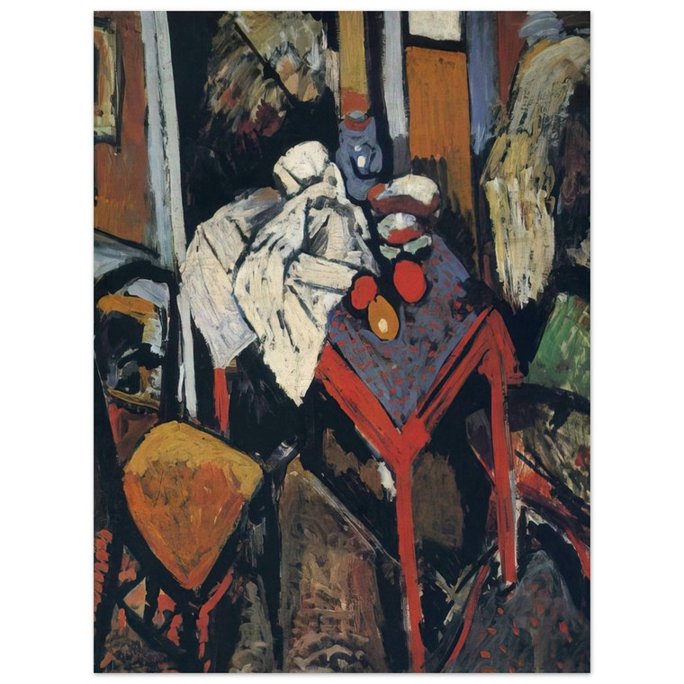 Andre Derain  STILL LIFE ON THE RED TABLE 1904 Wood Print