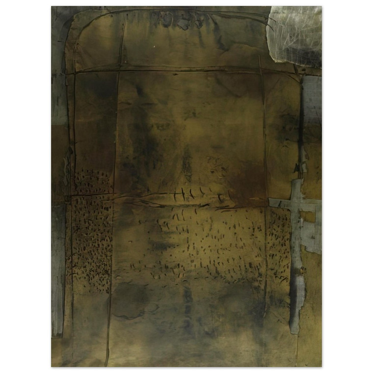 Antoni Tapies  GREY OCHRE 1958 Wood Print