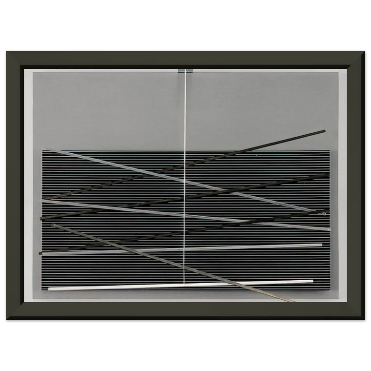 Jesus Rafael Soto VIBRATIONS M TALLIQUES 1969 Premium Metal Framed Art Print