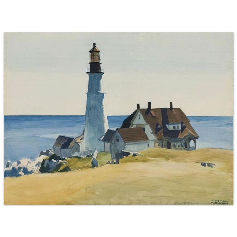 Edward Hopper Lighthouse and Buildings Portland Head, Maine