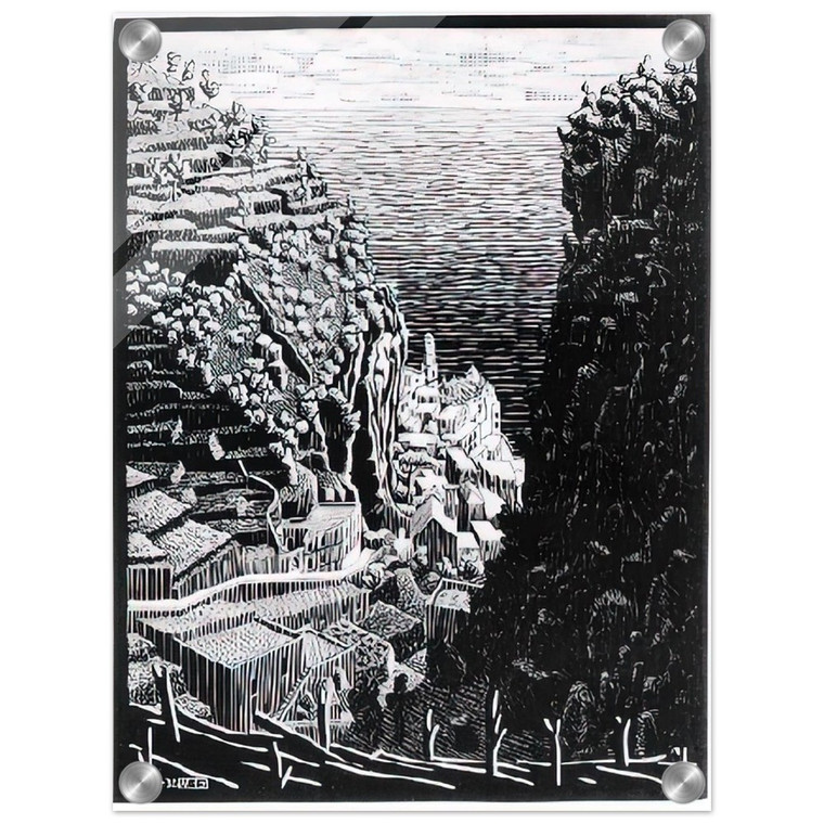 MC Escher  ATRANI COAST OF AMALFI 1 Acrylic Print