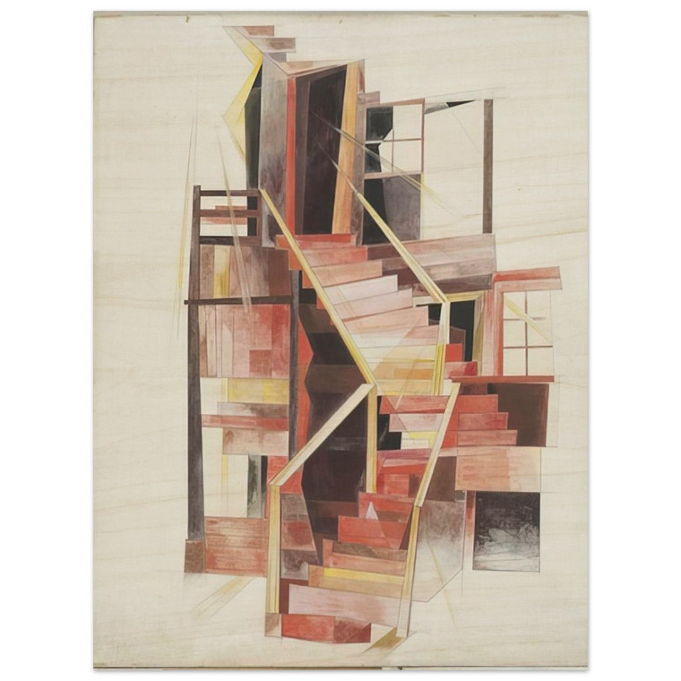 Charles Demuth  Stairs Provincetown  1920 Wood Print