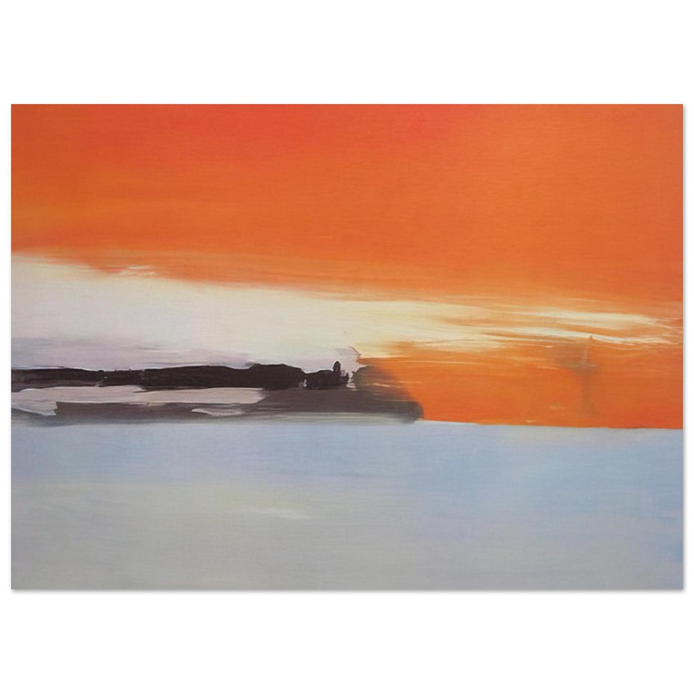 Nicolas de Stael Chemin de fer au bord de la mer soleil couchant Art Print