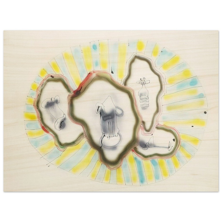 John Altoon  Untitled ABC 52  1965 Wood Print