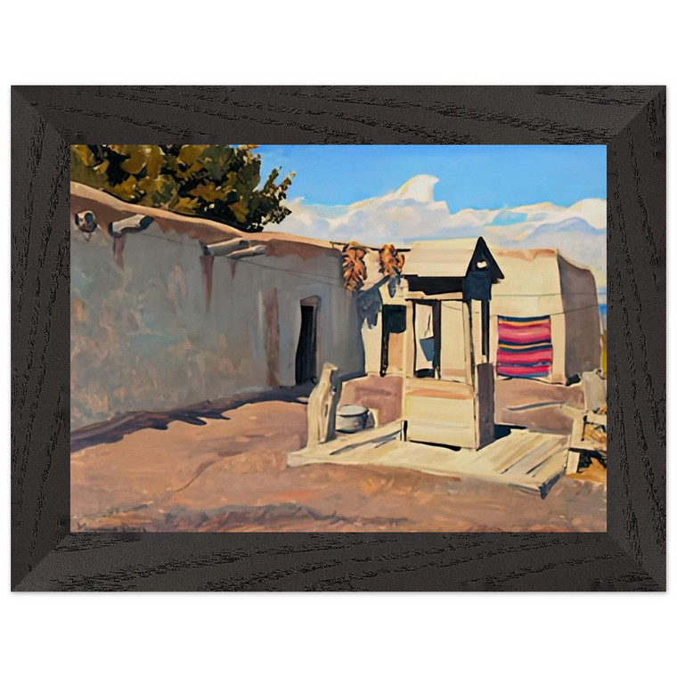 Maynard Dixon  OLD PATIO 1931 Premium Wooden Framed Art Print / Poster