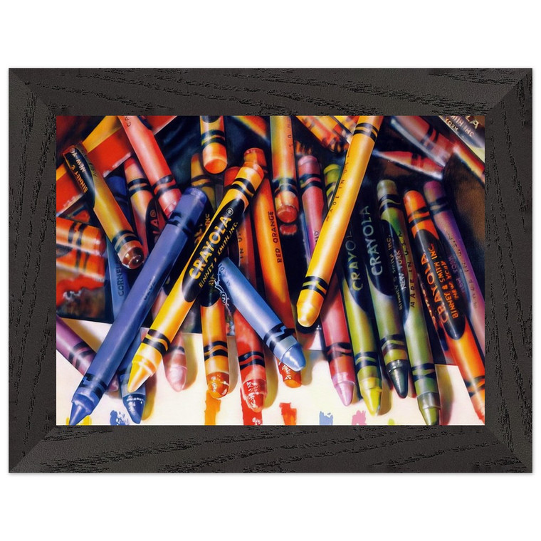 Audrey Flack  CRAYOLA 1973 Premium Wooden Framed Art Print / Poster