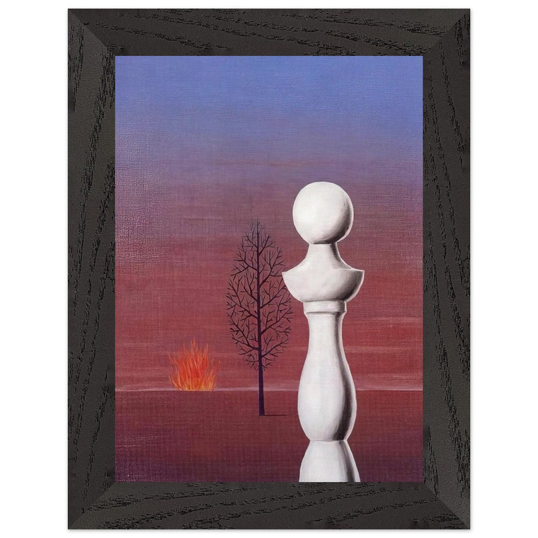 Rene Magritte  FASHIONABLE PEOPLE 1950 Premium Wooden Framed Art Print / Poster