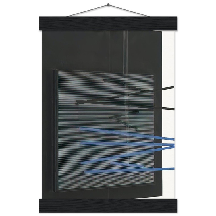 Jesus Rafael Soto PETITE VIBRATION BRIQUE ET NOIRE 1966 Poster with Hanger