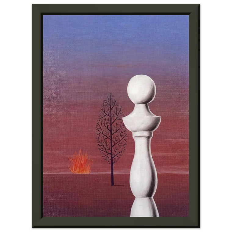 Rene Magritte  FASHIONABLE PEOPLE 1950 Premium Metal Framed Art Print / Poster