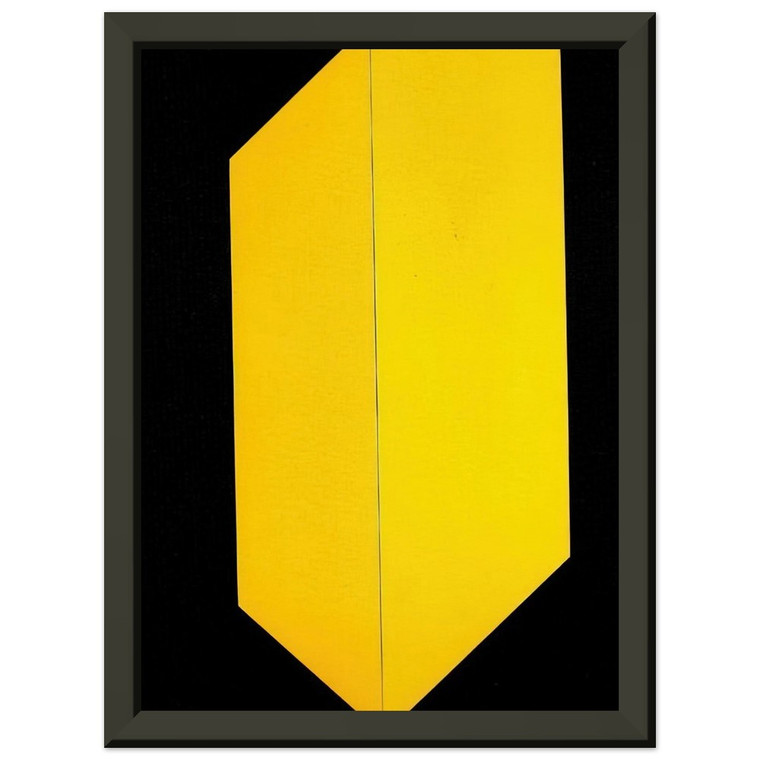 Carmen Herrera  Black and Yellow  2009 Premium Metal Framed Art Print / Poster
