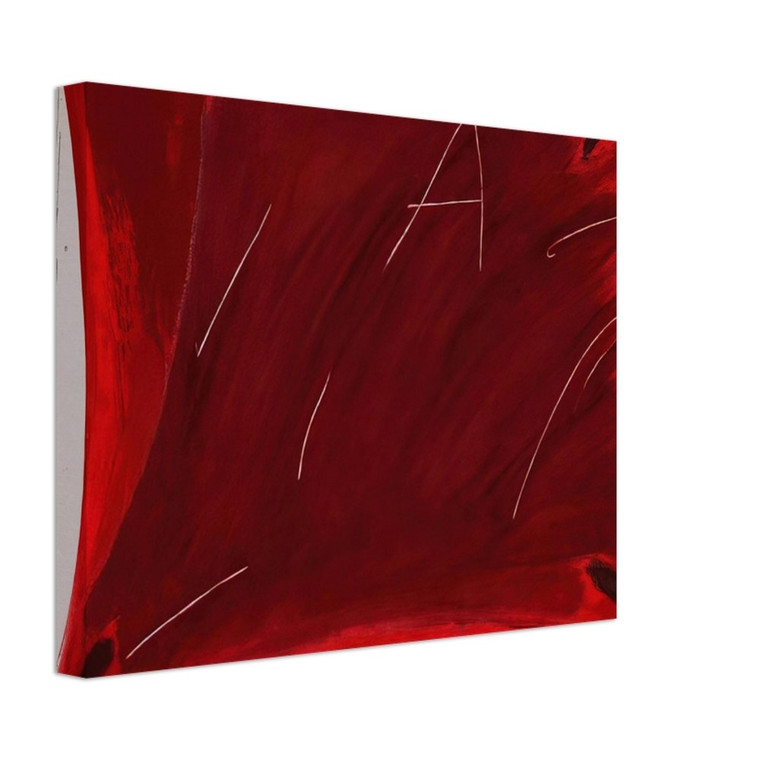 Antoni Tapies  NEGRE I ROIG V A DAMUNT VERMELL 1976 Canvas